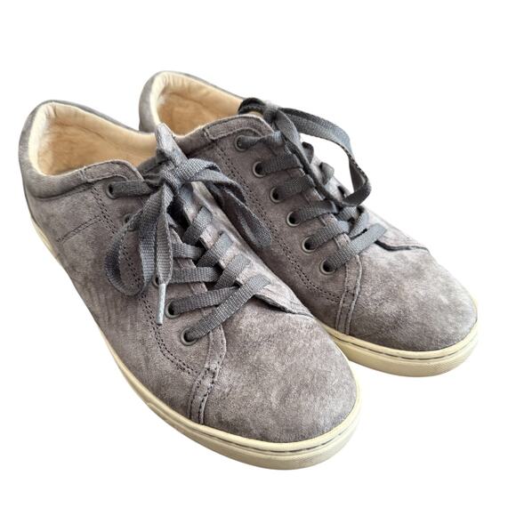 UGG Australia Suede Wool-Lined Sneakers Gray Size 8.5 - Picture 1 of 7